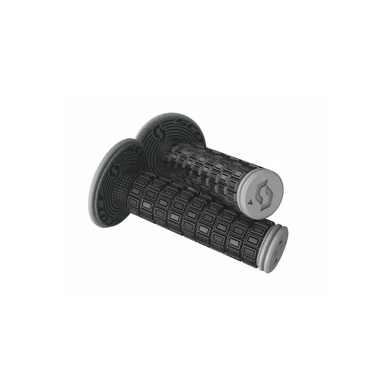 Scott Mellow Grip – Black/Grey Motorcycle Handlebar Grips – Part #51-1240 1