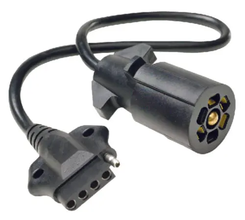 Seachoice Trailer Adapter Cable – 7-Pin Blade To 5-Pin Flat Converter (18-Inch) 50-13821 1