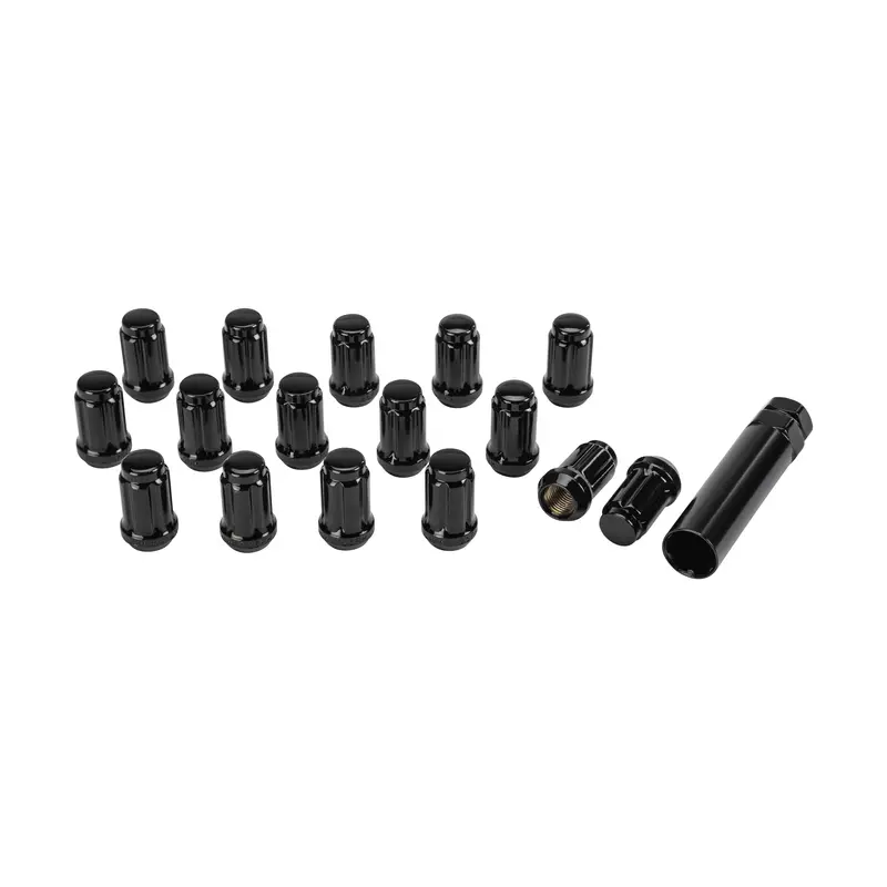 Sedona 16-Piece Tapered Lug Nut Set – 12Mm × 1.25, 60° Splined, Black Finish (57-94136B) 1