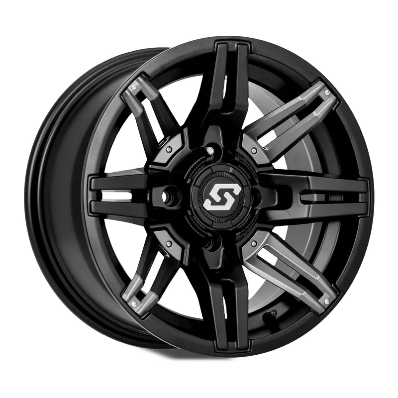 Sedona Rukus 14X7 Atv Wheel – Black/Gunmetal Finish, 4/156 Bolt Pattern, +30Mm Offset, 6+1 Backspacing, Model 570-1275 1