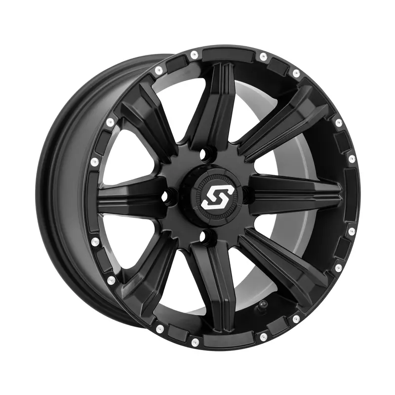 Sedona Sparx 14X7 Black Atv Wheel – 4/156 Bolt Pattern, +30Mm Offset, 6+1 Backspacing, Model 570-1306 1