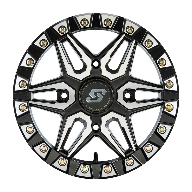 Sedona Split 6 Black & Machined Wheel – 15X6, 4/156 Bolt Pattern, 5+1 Offset (+38Mm) – Model 570-1351 1