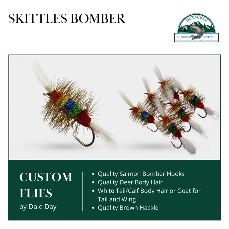 Skittles Bomber Deer Hair Dry Fly – Atlantic Salmon & Steelhead Pattern 1