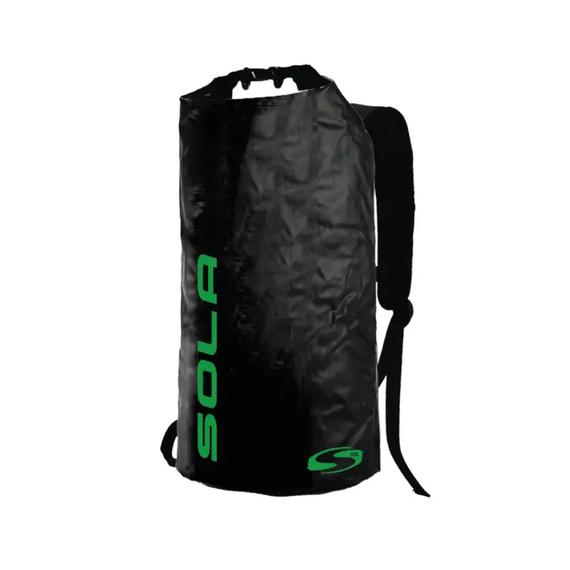 Sola 50L Waterproof Dry Bag – Black & Green Roll-Top Storage 1