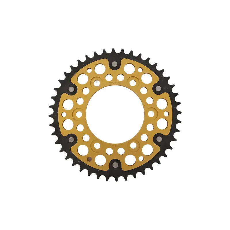 Supersprox Stealth Rear Sprocket – Aluminum/Steel Hybrid, 44T, 520 Pitch, Gold For Ducati – 108-735644 1