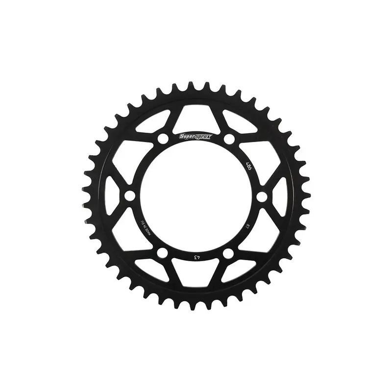 Supersprox Steel Rear Sprocket – 43T, 520 Pitch, Black Finish, Fits Honda/Kawasaki/Suzuki/Yamaha – 109-48643 1