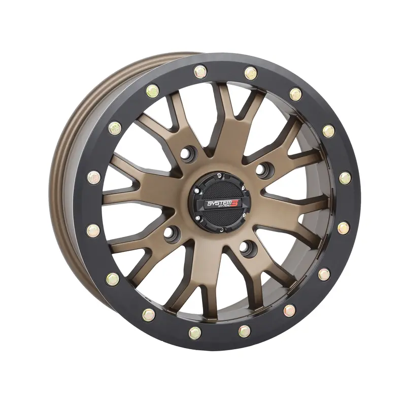 System 3 Sb4 Alloy Wheel – 14X7”, 4+3 Offset (+15Mm), 4/137 Bolt Pattern, Matte Bronze/Black 1