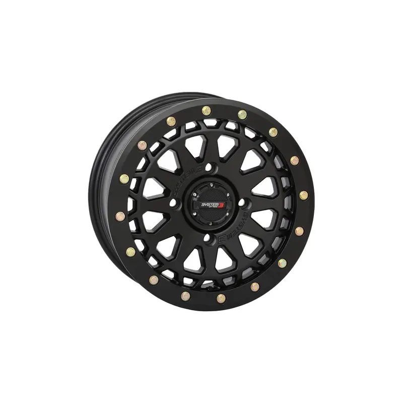 System 3 Sb6 Bl Wheel 15X7 4+3 (+10Mm) 4/137 Matte Black - 3-156536 1