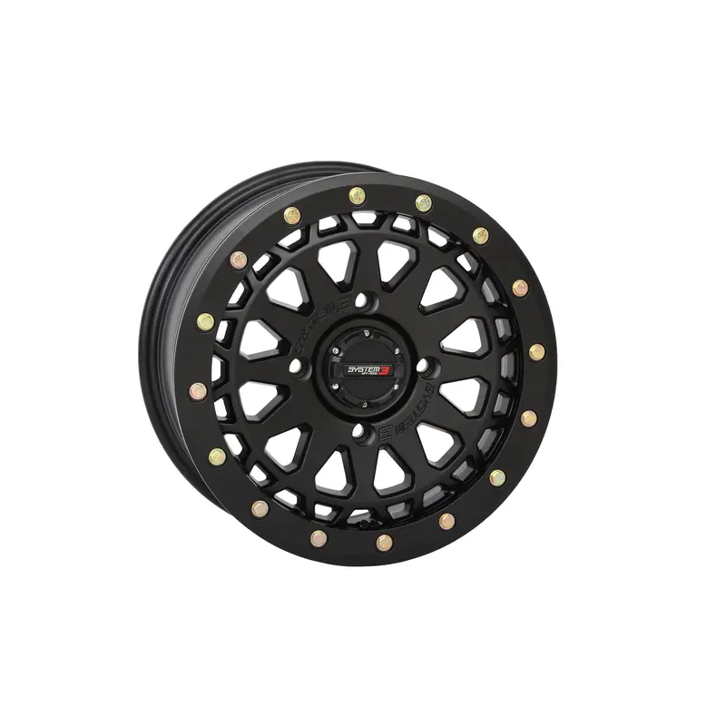 System 3 Sb6 Matte Black Beadlock Wheel – 15X7", 5+2 Offset (+38Mm), 4/156 (3-156556) 1
