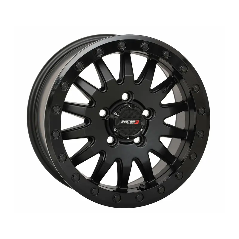 System 3 Sb8 Alloy Wheel – 15X7", 5+2 Offset, Matte Black 1