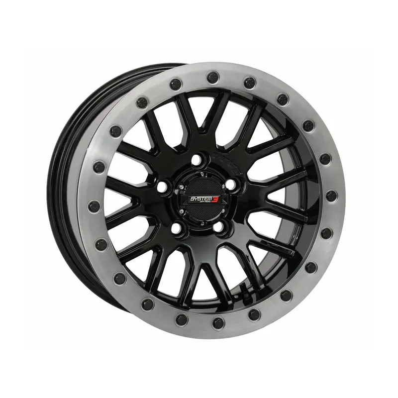 System 3 Sb9 Alloy Wheel – 15X9”, 5+4 Offset (+10Mm), 5/4.5 Bolt Pattern, Gloss Black 1
