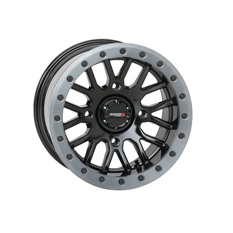System 3 Sb9 Gloss Black Atv Wheel – 15X9, 5+4 Offset (+10Mm), 4/137 Bolt Pattern, 3-159137 1