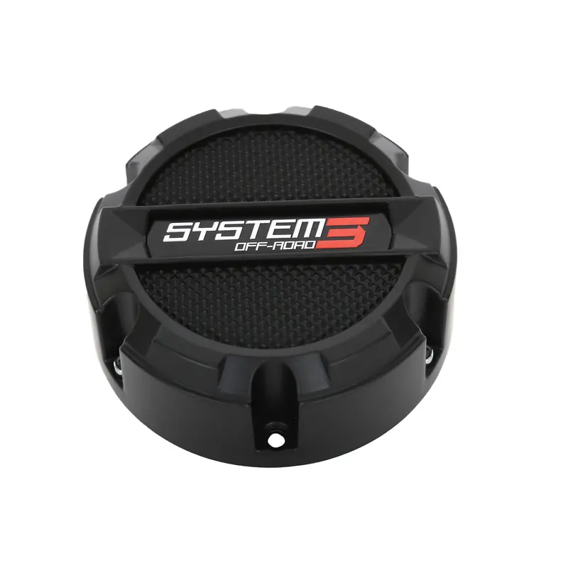 System 3 St3 Matte Black Center Cap – Fits 4/137 & 4/156 Lug Patterns 1