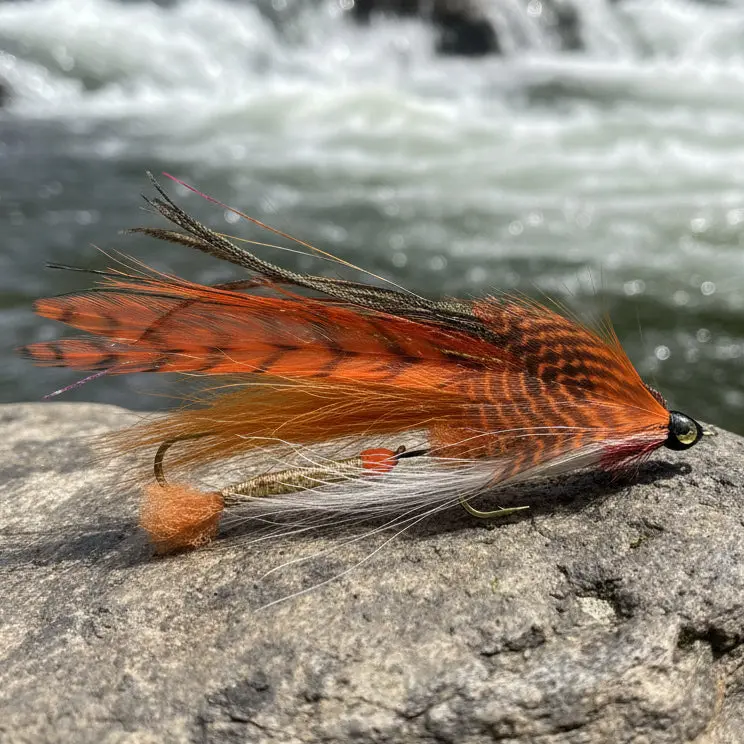 Teal And Orange Hairwing Tandem Streamer – High-Contrast Predatory Pattern For Active Feeding 1