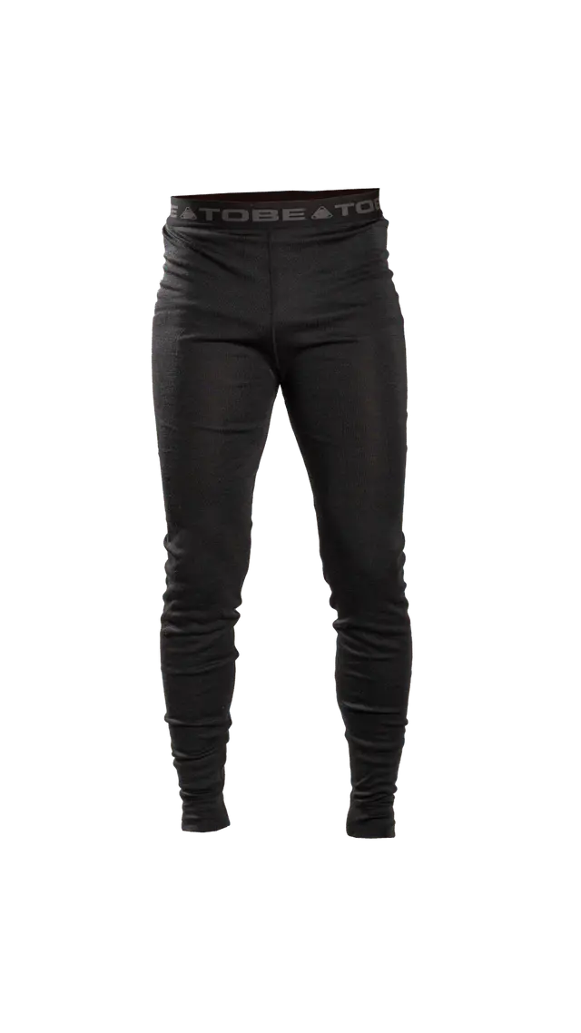 Tobe Ferox Merino Wool Unisex Base Layer Pants – Jet Black 1