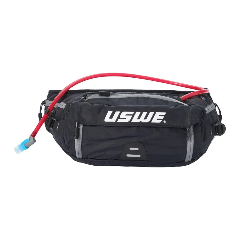Uswe Zulo 6 Black Carbon Hip Pack With 1.5L Ventilated Hydration System & Quick-Connect Tube - 62-5026 1
