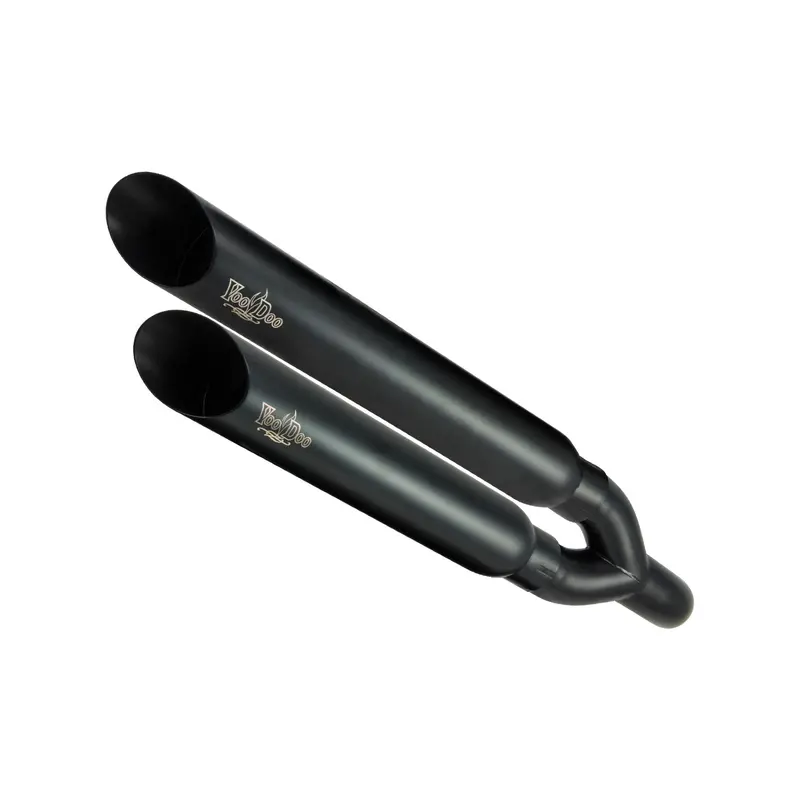 Voodoo Shorty Slip-On Exhaust – Black Finish For Aggressive Sound And Style 1