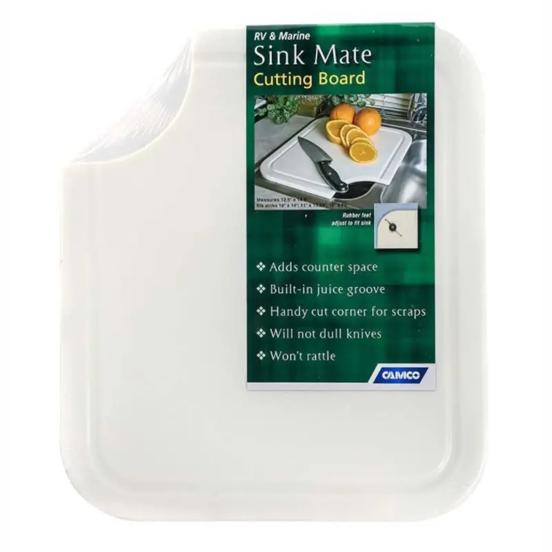 White Sink Mate Cutting Board For Compact Rv Kitchens 1
