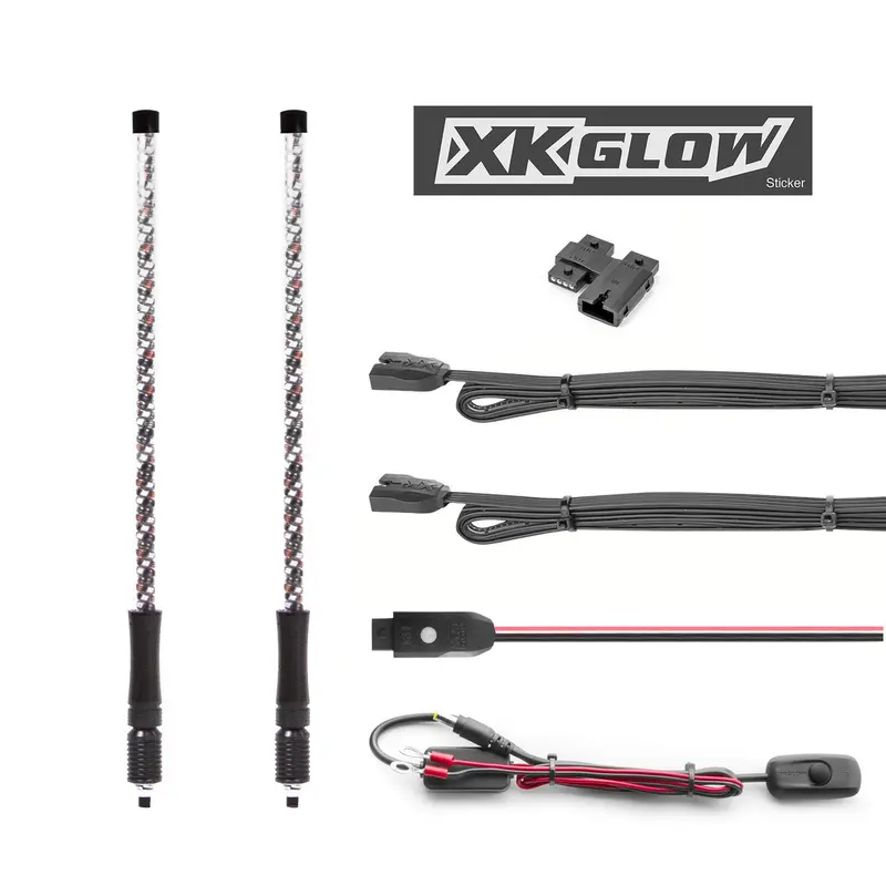 Xk Glow 32-Inch Dual-Mode Whip Light Set (2-Piece) With Dash Controller – Model 653-0150 1