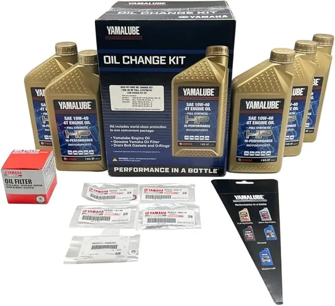 Yamaha Wolverine Rmax 2 & Rmax 4 Oil Change Kit – 10W-40 Full-Synthetic Engine Lubricant (Kit #Lub-Sxscg-Kt-35) 1