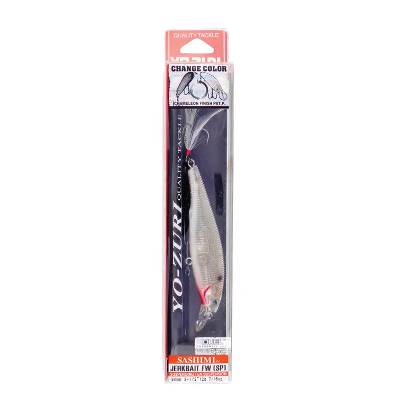 Yozuri R968 Sashimi Jerkbait Fw(Sp) – Suspended Action Freshwater Plug 1