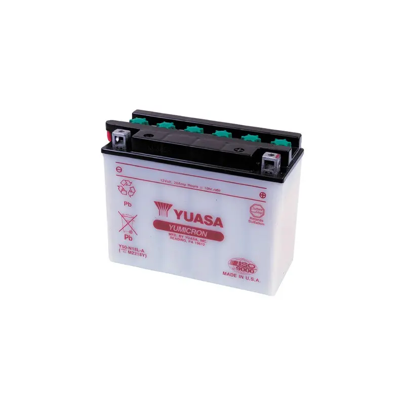 Yuasa Y50-N18L-A Flooded Lead-Acid Battery – Conventional, Compatible With Classic Motorcycles 1
