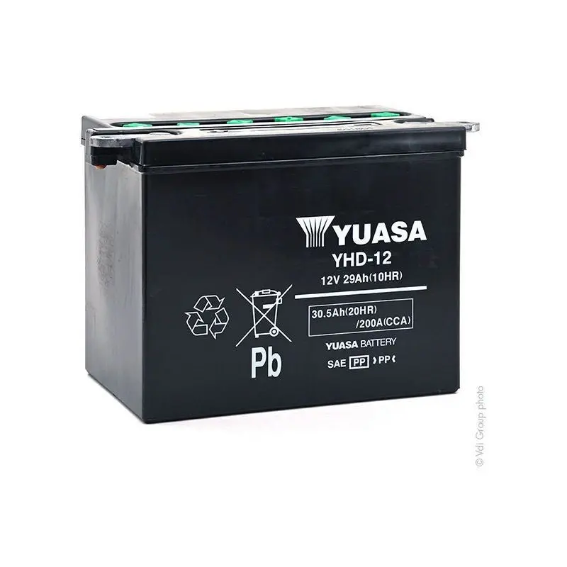 Yuasa Yhd-12 Heavy-Duty 12V Conventional Motorcycle Battery 1