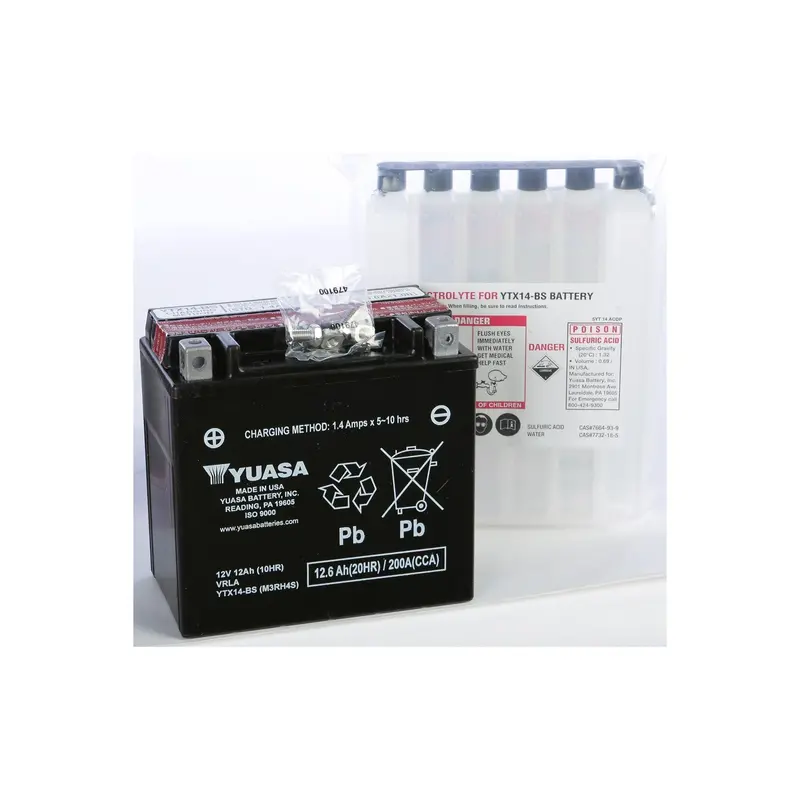 Yuasa Ytx14-Bs Compact Agm Battery – Maintenance-Free, Ideal For Scooters & Atvs 1