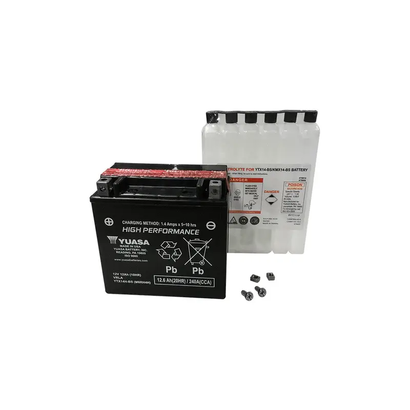 Yuasa Ytx14H-Bs Maintenance-Free Motorcycle Battery – 49-1955 1