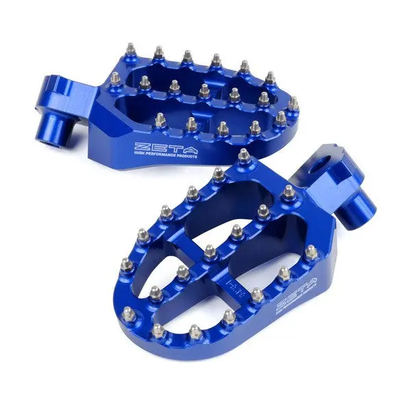 Zeta Aluminum Blue Footpegs – Lightweight Off-Road Replacement 1