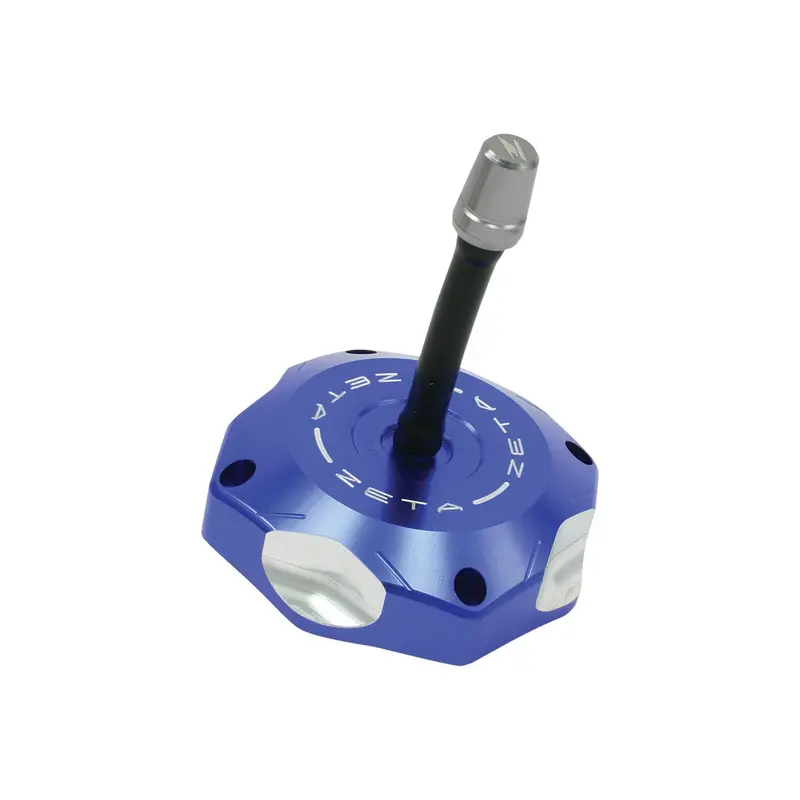 Zeta Billet Gas Cap – Anodized Blue Aluminum Fuel Tank Accessory (Model 634-8233B) 1