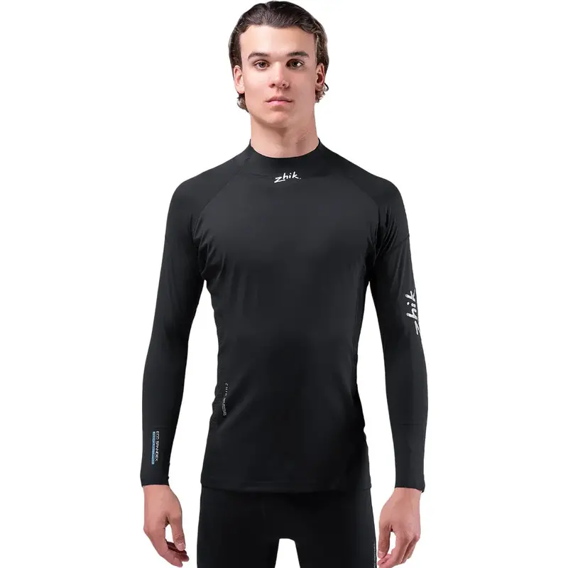 Zhik Eco Spandex Rash Vest – Long Sleeve, Upf 50+, Black 1