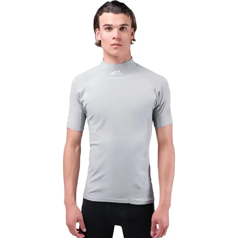 Zhik Eco Spandex Rash Vest – Short Sleeve, Upf 50+, Platinum Grey 1